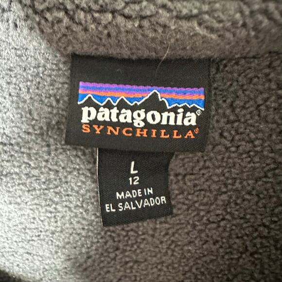 Patagonia Kids' Synchilla® Jacket Forge Grey Full Zip Fleece Jacket Boys - Picture 5 of 6